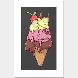 Dragon Ice Cream with Sprinkles Posters and Art